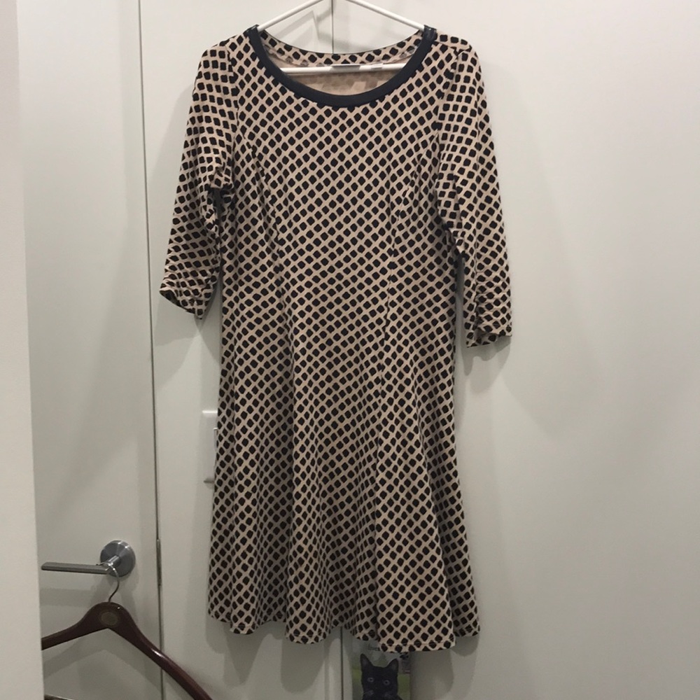 NY & Co. Dress with Pleather Trim Neckline